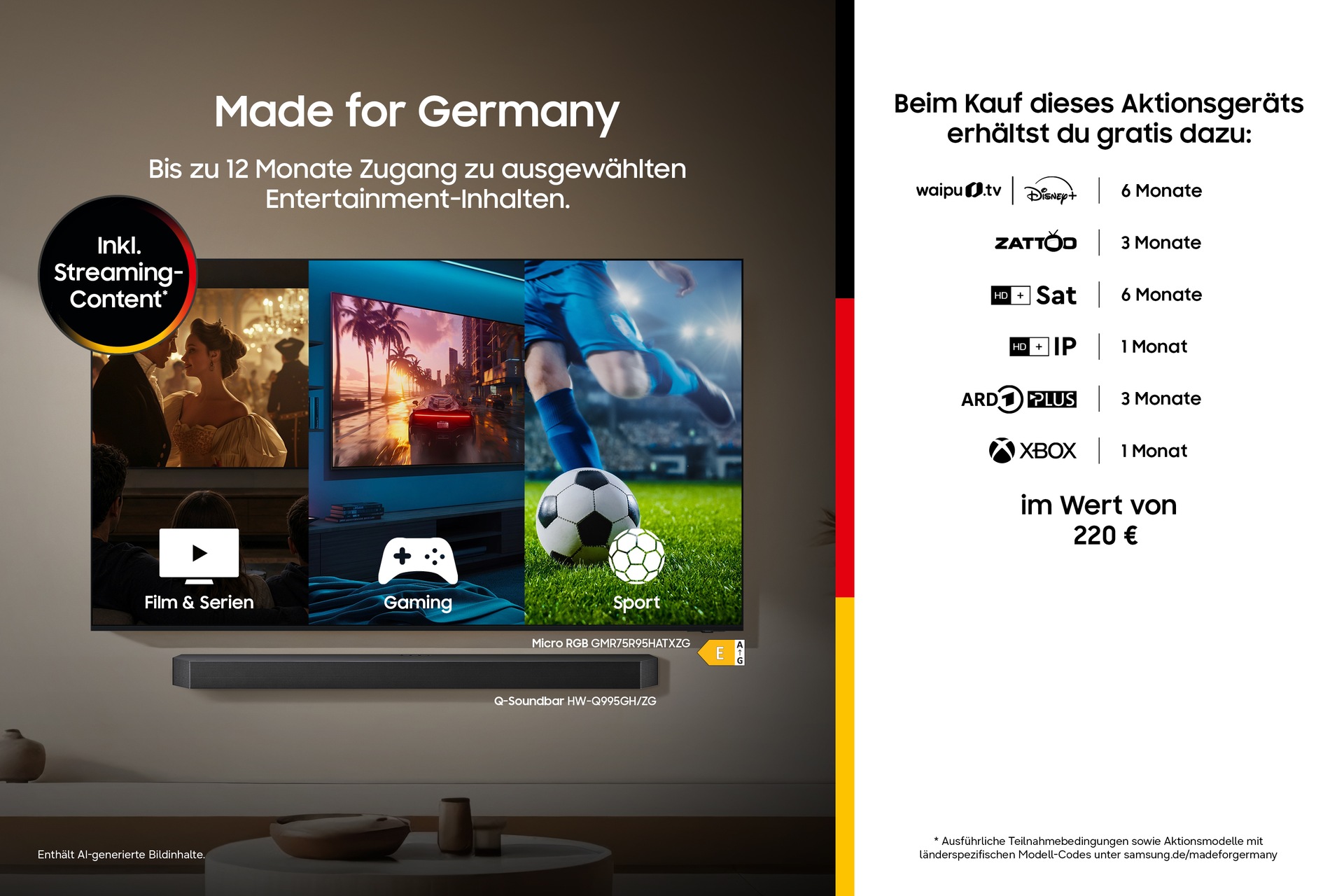 65" Mini LED M71H 4K Samsung Vision AI Smart TV (2026) Titanium Black
