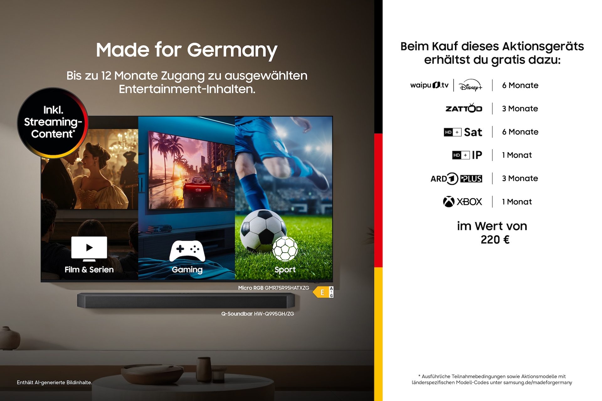 75" Mini LED M71H 4K Samsung Vision AI Smart TV (2026) Titanium Black