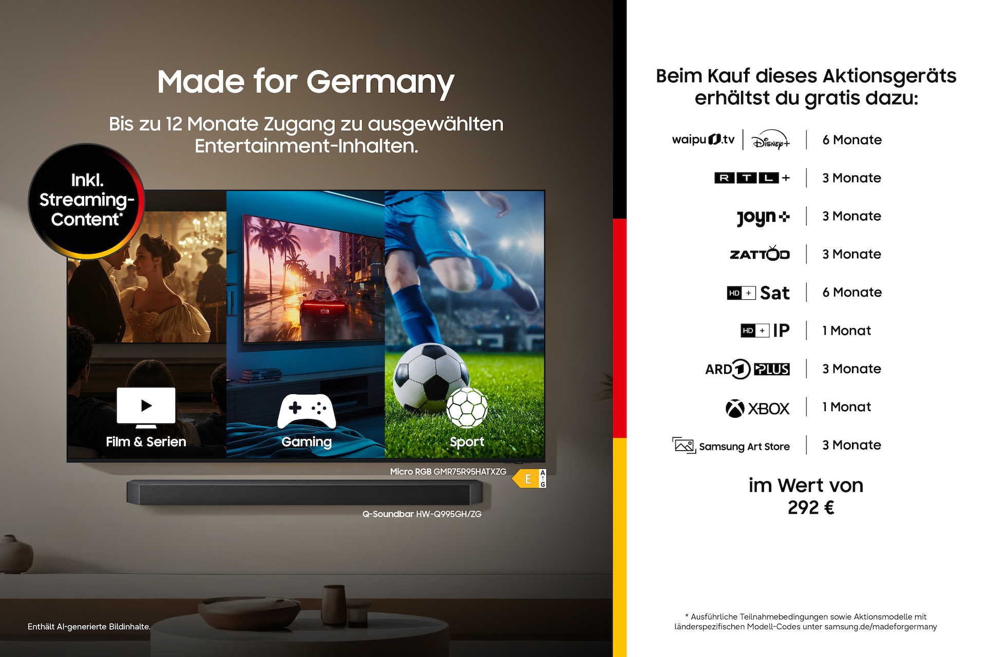 75" Mini LED M80H 4K Samsung Vision AI Smart TV (2026) Titanium Black