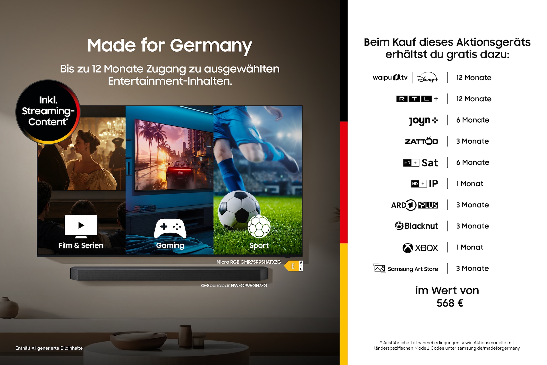 85" Mini LED M82H 4K Samsung Vision AI Smart TV (2026) Titanium Black