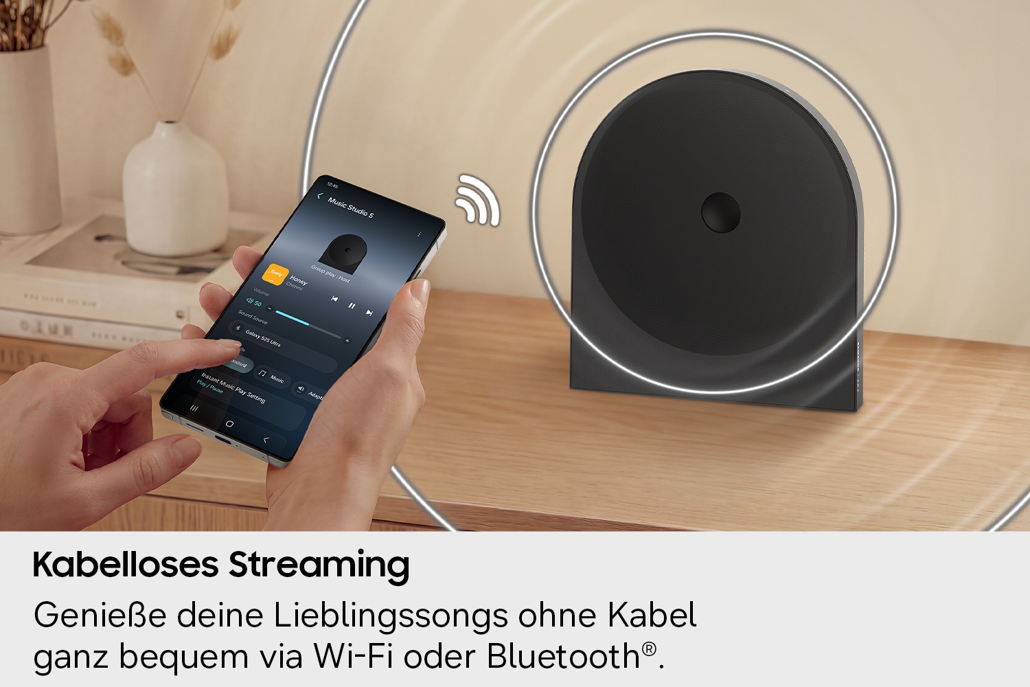 Music Studio 5 LS50H WiFi-Bluetooth Speaker Schwarz (2026) Schwarz