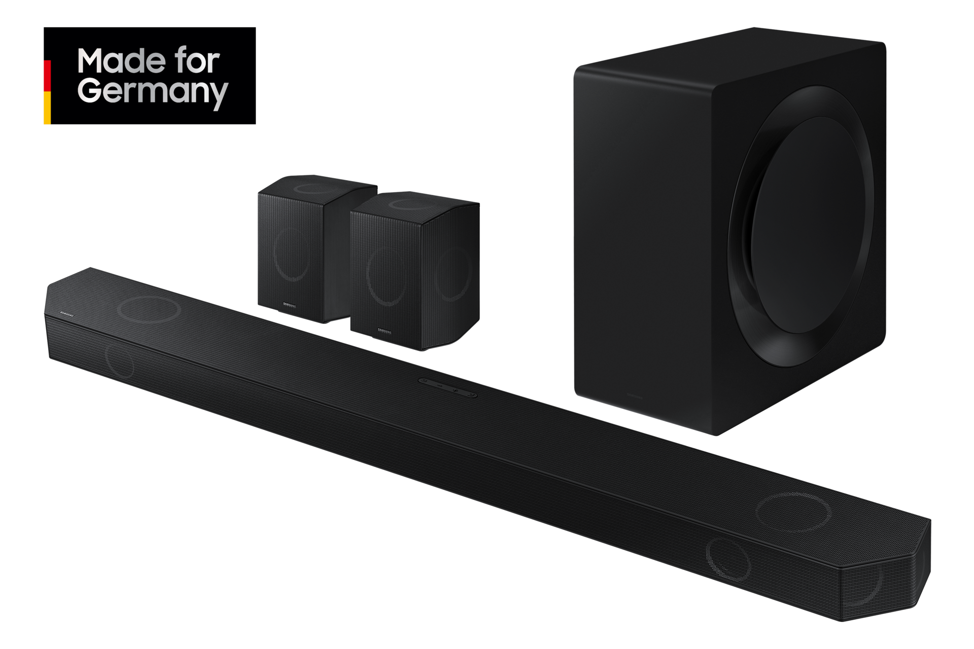 set-r-perspective Black, Q-series Soundbar HW-Q995D 11.1.4- Kanal Sub Woofer & Rücklautsprecher (2024)