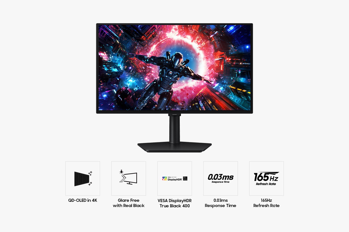 27" Odyssey OLED G7 (G70SH) 4K 165Hz Gaming Monitor Schwarz