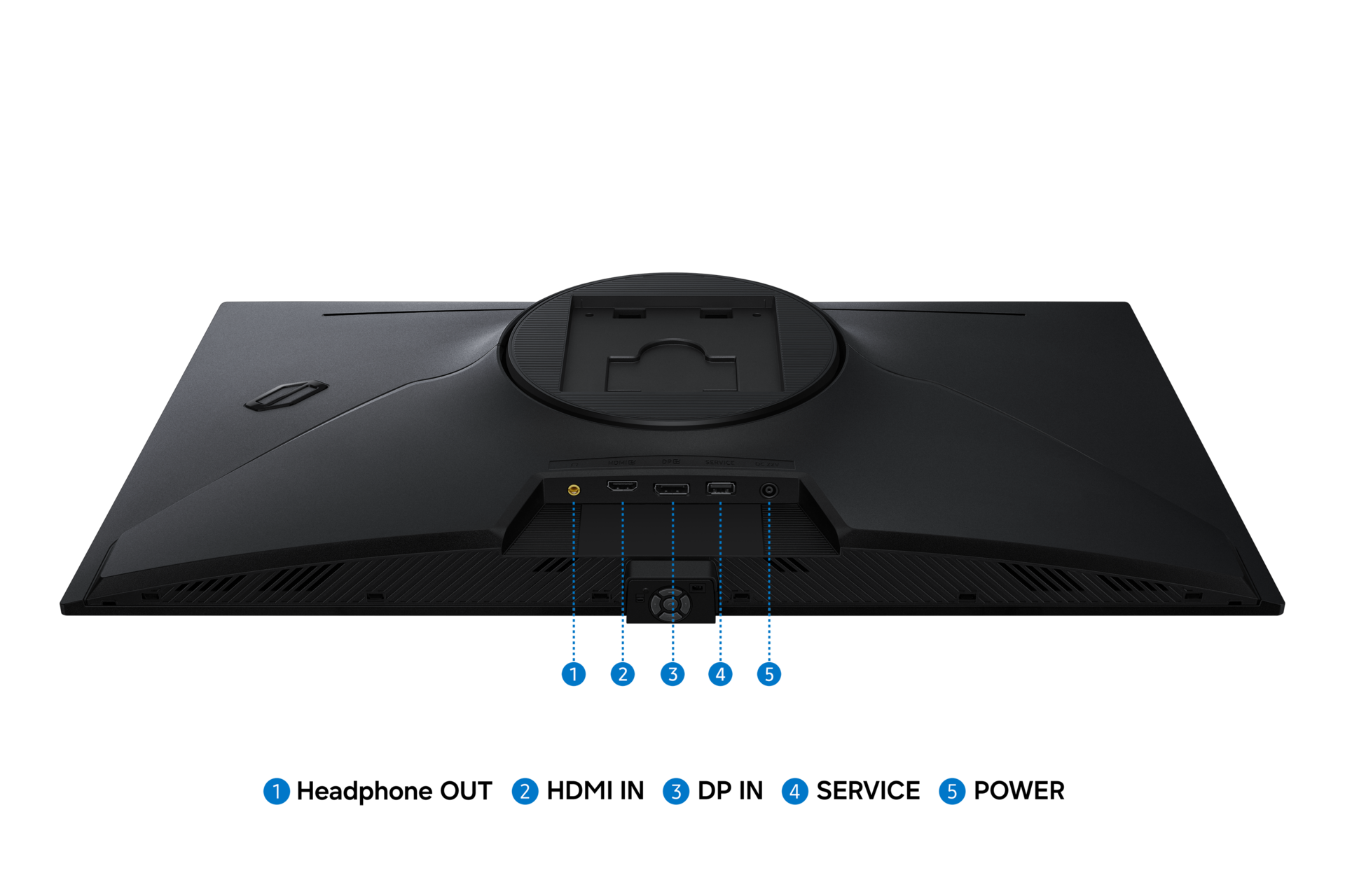 27" Odyssey OLED G7 (G70SH) 4K 165Hz Gaming Monitor Detail-Connectivity Black 