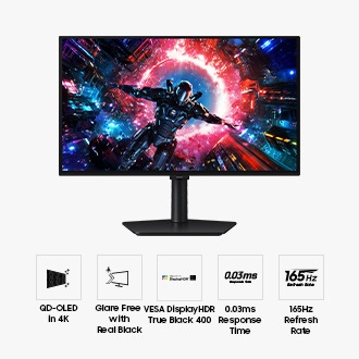 27" Odyssey OLED G7 (G70SH) 4K 165Hz Gaming Monitor Schwarz