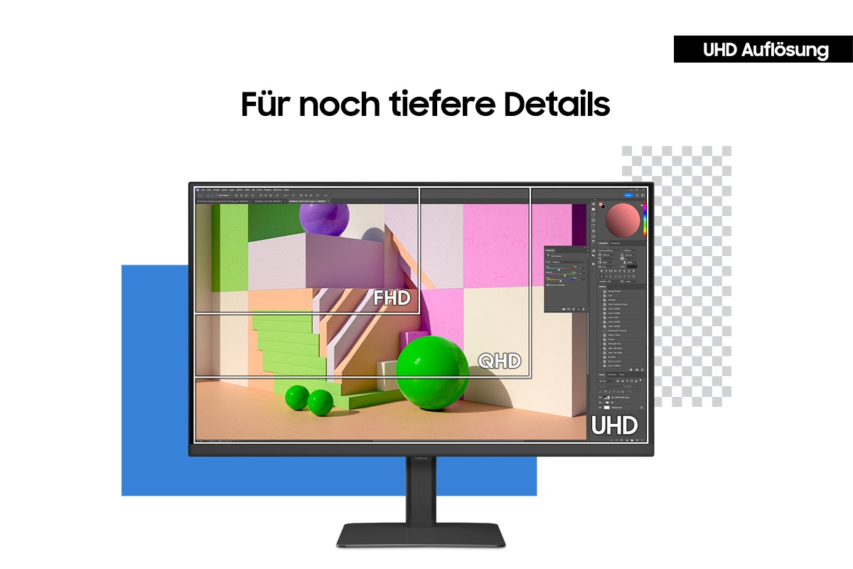 Erkenne tiefere Details dank UHD-Auflösung.
