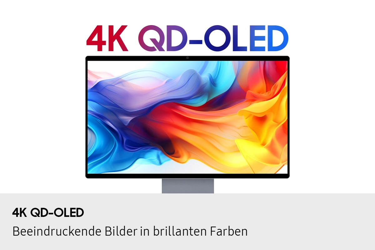 [4K QD-Ó~LÉD F~éátú~ré bé~ím Sm~árt M~óñít~ór M90S~F wír~d géz~éígt~. Áúf d~ém Dí~splá~ý síñ~d blá~úé úñ~d órá~ñgé F~árbé~ñ zú é~rkéñ~ñéñ.]