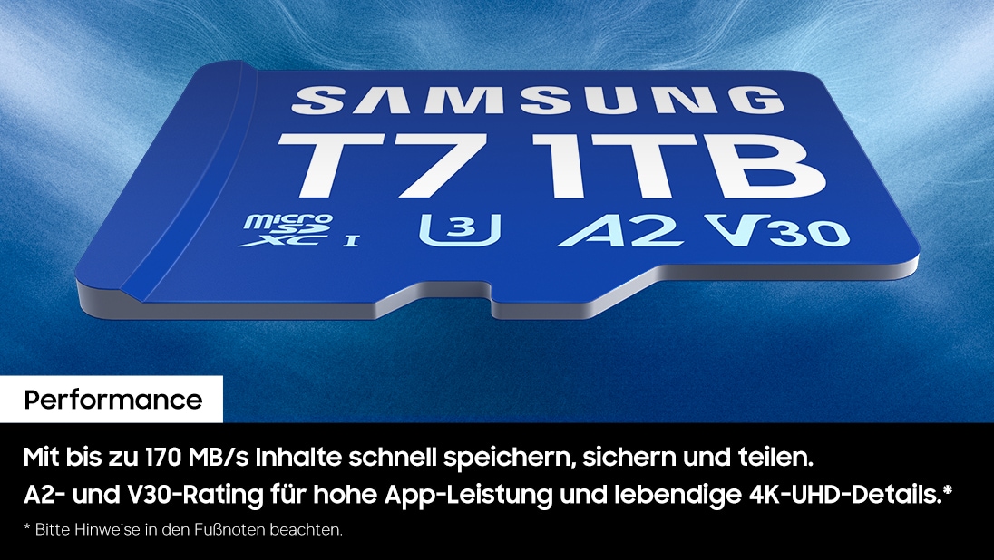T7 microSDXC™ UHS-I Speicherkarte - 1 TB Blau
