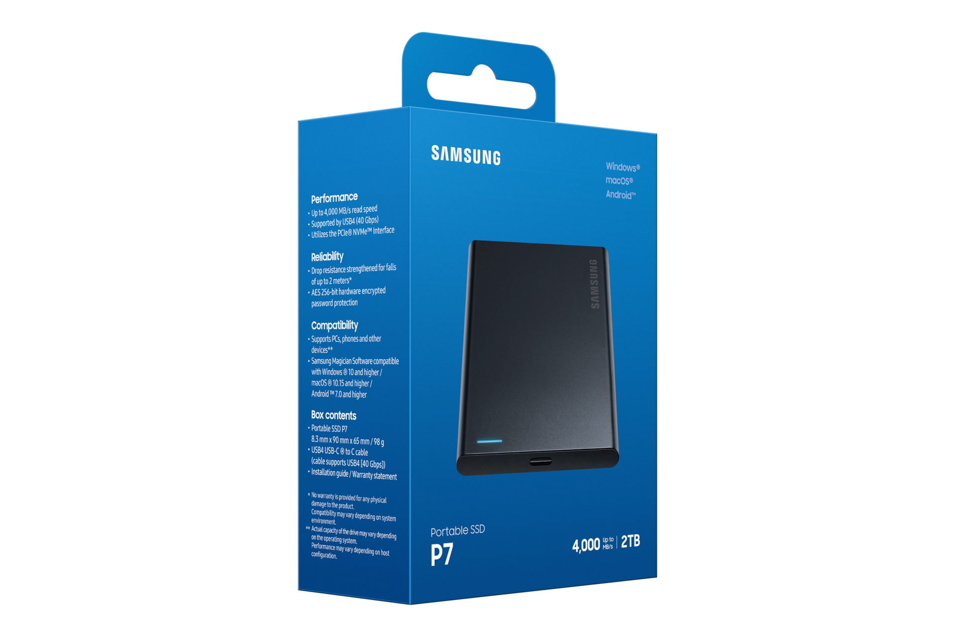 P7 Portable SSD PKG-L-Perspective Black 