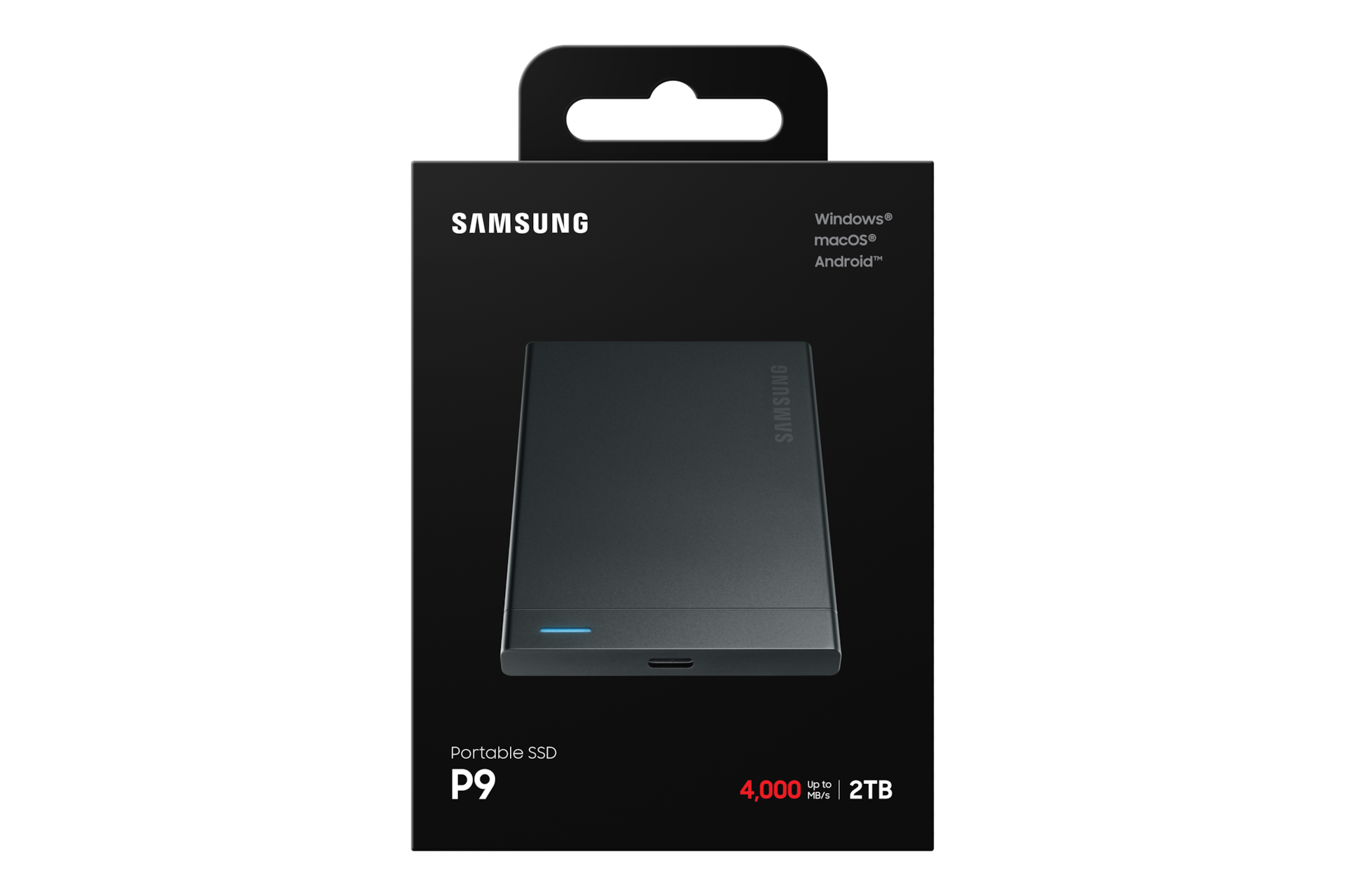 P9 Portable SSD PKG-Front Jet Black 