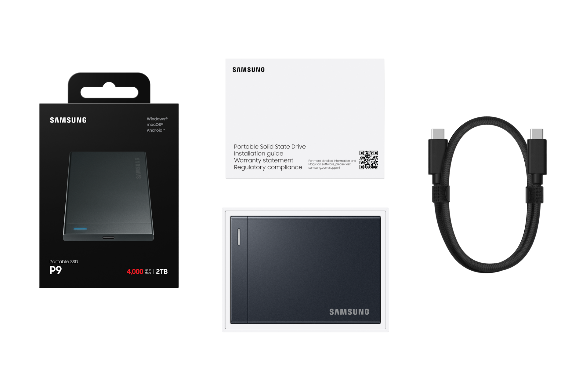 P9 Portable SSD PKG-Group-Shot Jet Black 