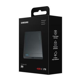 P9 Portable SSD PKG-R-Perspective Jet Black 