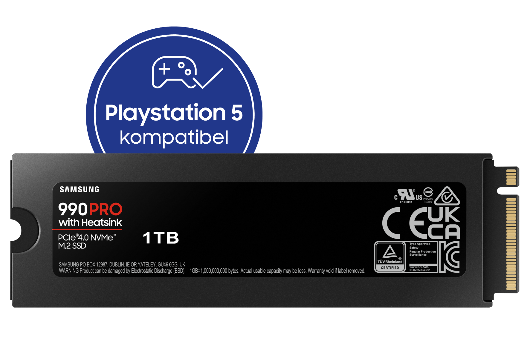 990 PRO Heatsink NVMe™ M.2 SSD - 1 TB MZ-V9P1T0CW | Samsung 