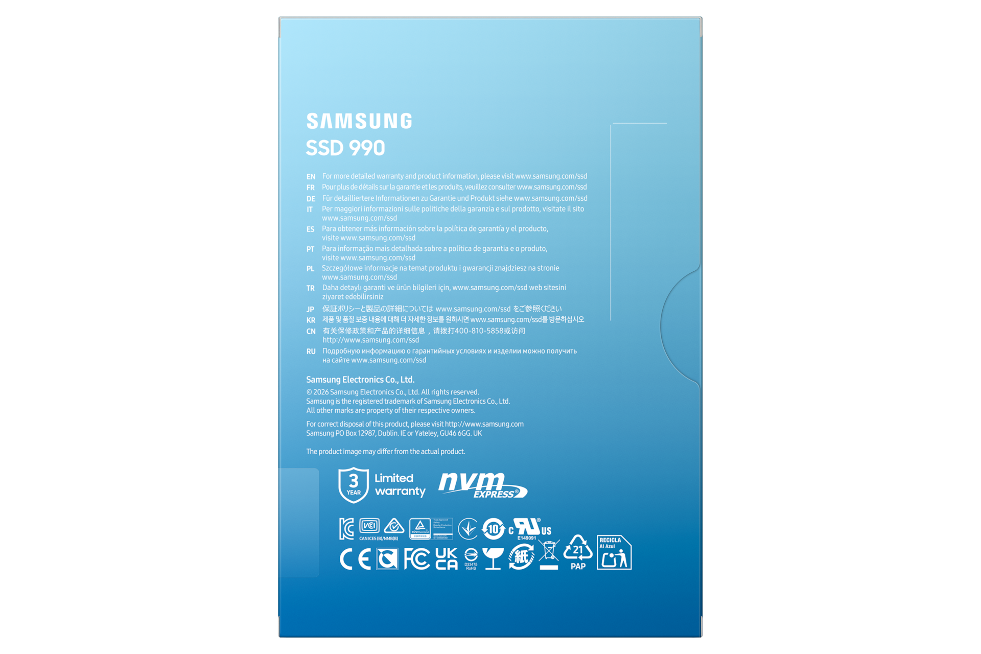 NVMe™ SSD 990 PKG-Back Black 