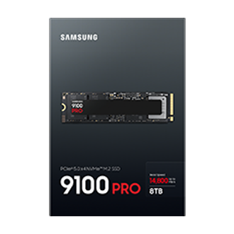 9100 PRO PCIe® 5.0 NVMe™ M.2 SSD  - 8 TB PKG-Front Black 