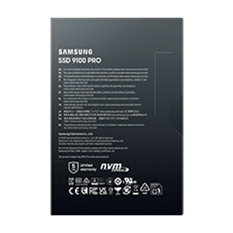 9100 PRO PCIe® 5.0 NVMe™ M.2 SSD  - 8 TB PKG-Back Black 