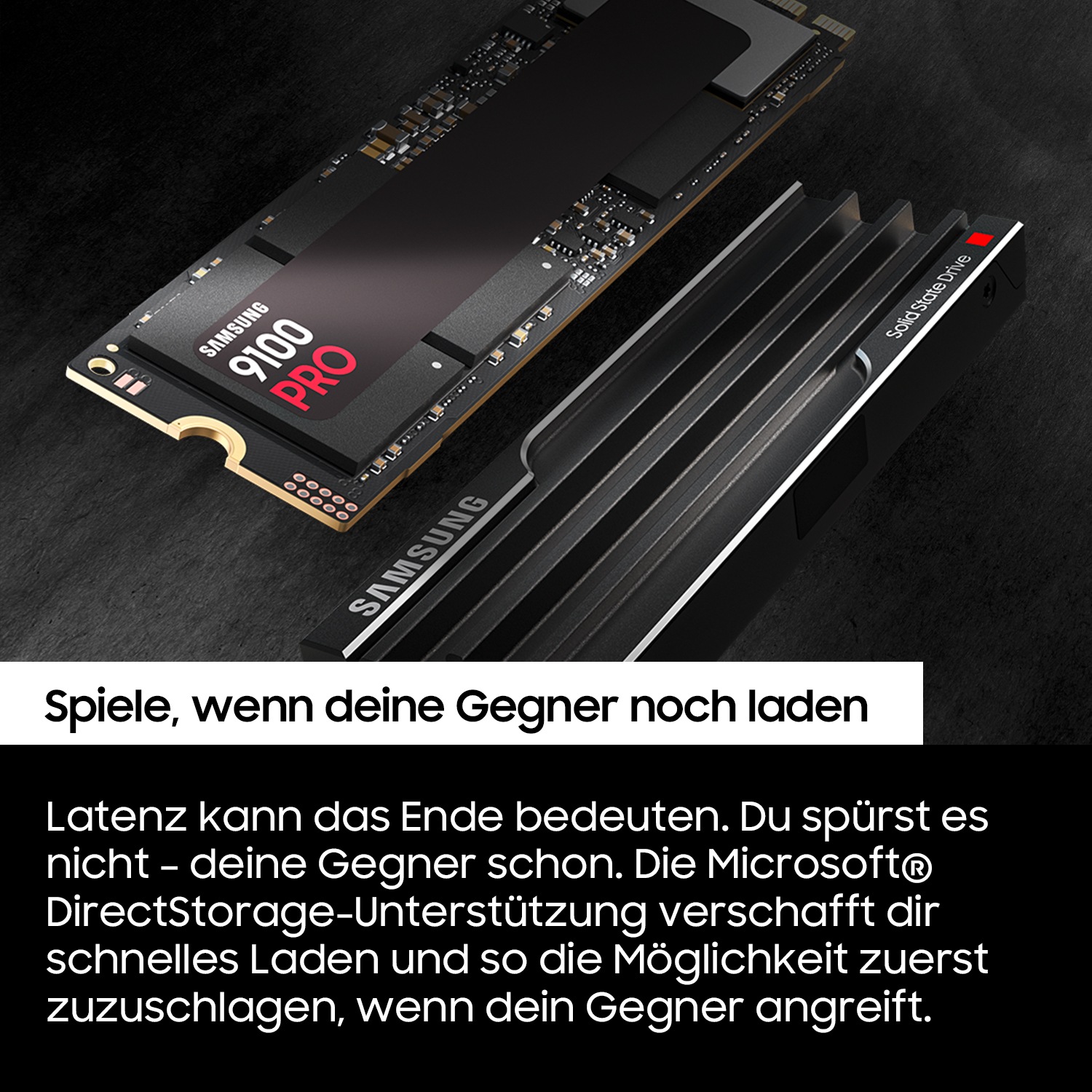 9100 PRO Heatsink PCIe® 5.0 NVMe™ M.2 SSD  - 8 TB Schwarz