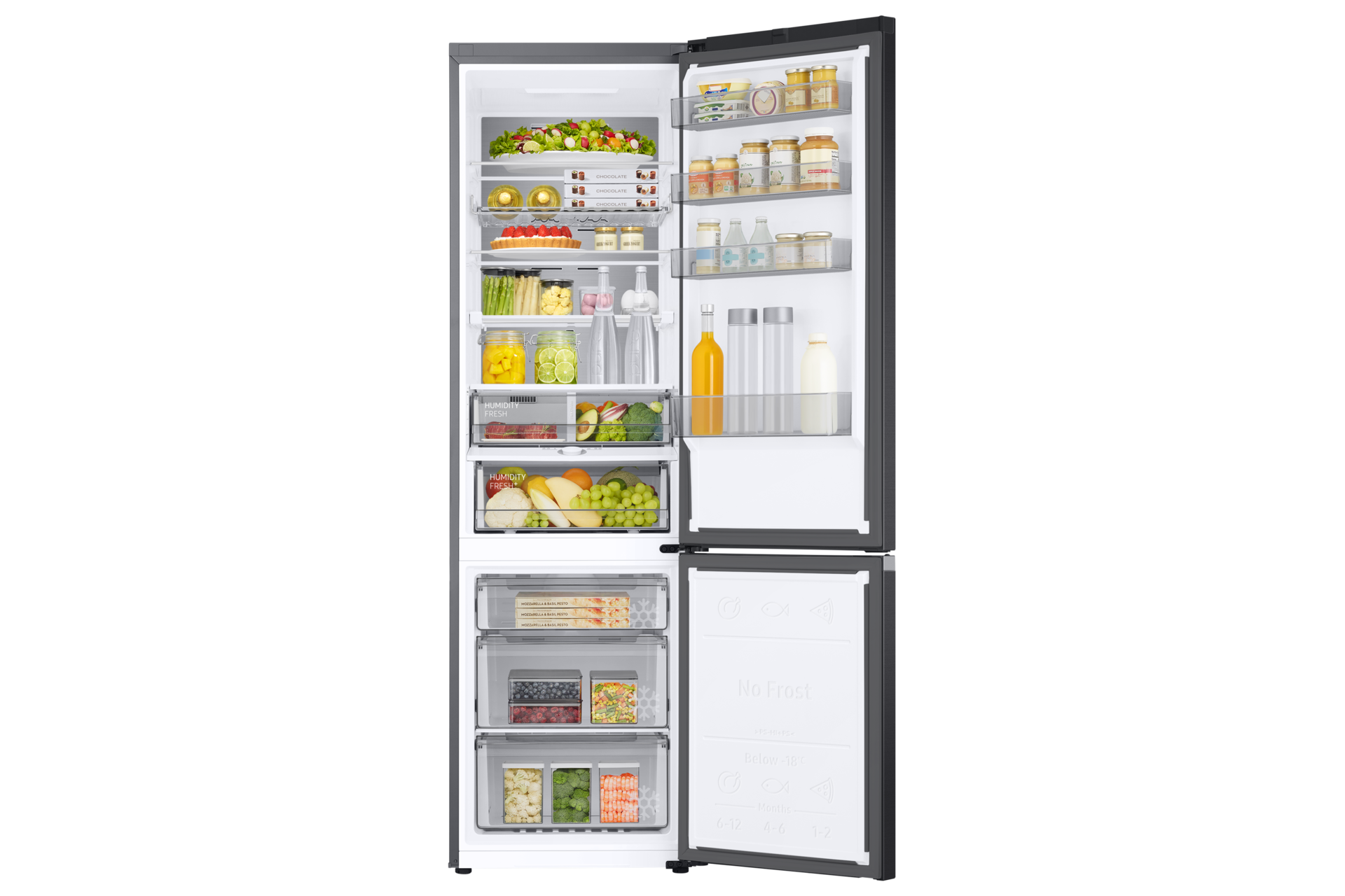RB38C7AGWB1/EF Front-Open-with-food Black 
