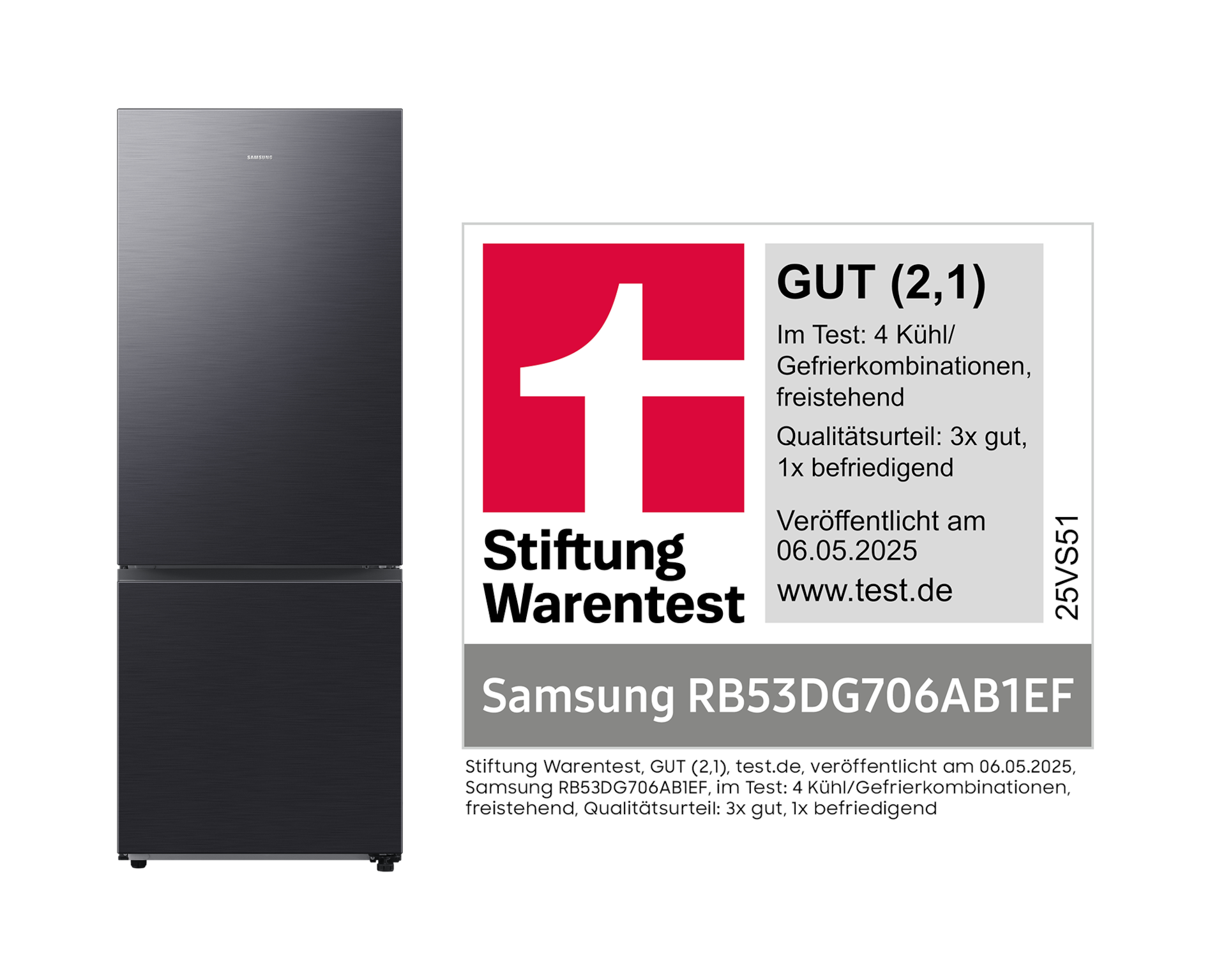 Breite Kühl-Gefrierkombination, 203/76 cm, SpaceMax™ 538 ℓ, No Frost+ und Metal Cooling, EEK: A Schwarz