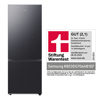 Breite Kühl-Gefrierkombination, 203/76 cm, SpaceMax™ 538 ℓ, No Frost+ und Metal Cooling, EEK: A Schwarz