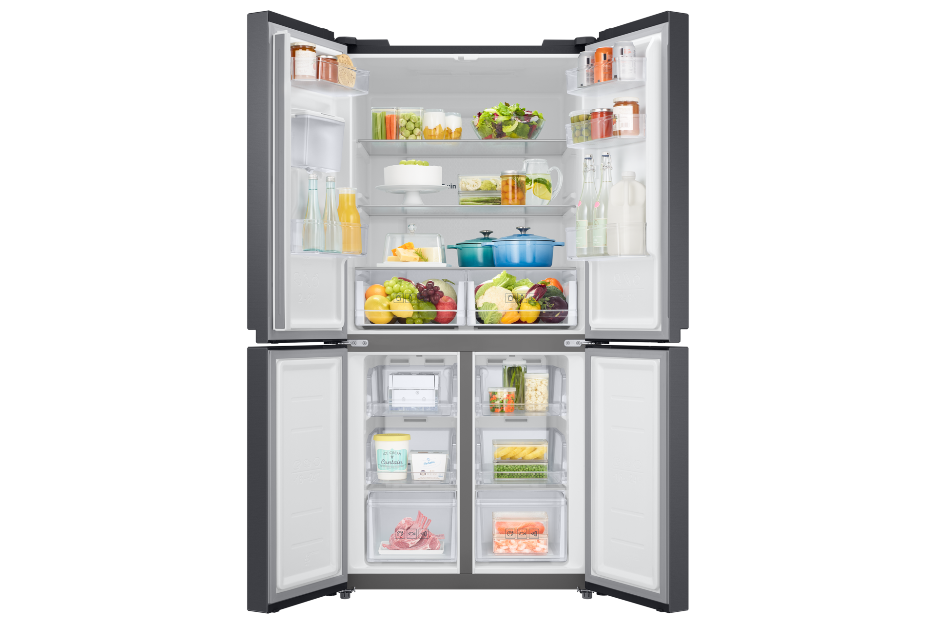 RF48A401EB4/EF Front-Open-With-Food Black 