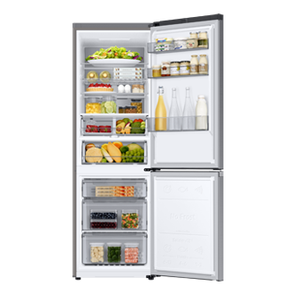 Kühl-Gefrierkombination, 185 cm, SpaceMax™ mit Metal Cooling und AI Energy Mode, EEK: C Front-Open-With-Food Silver 