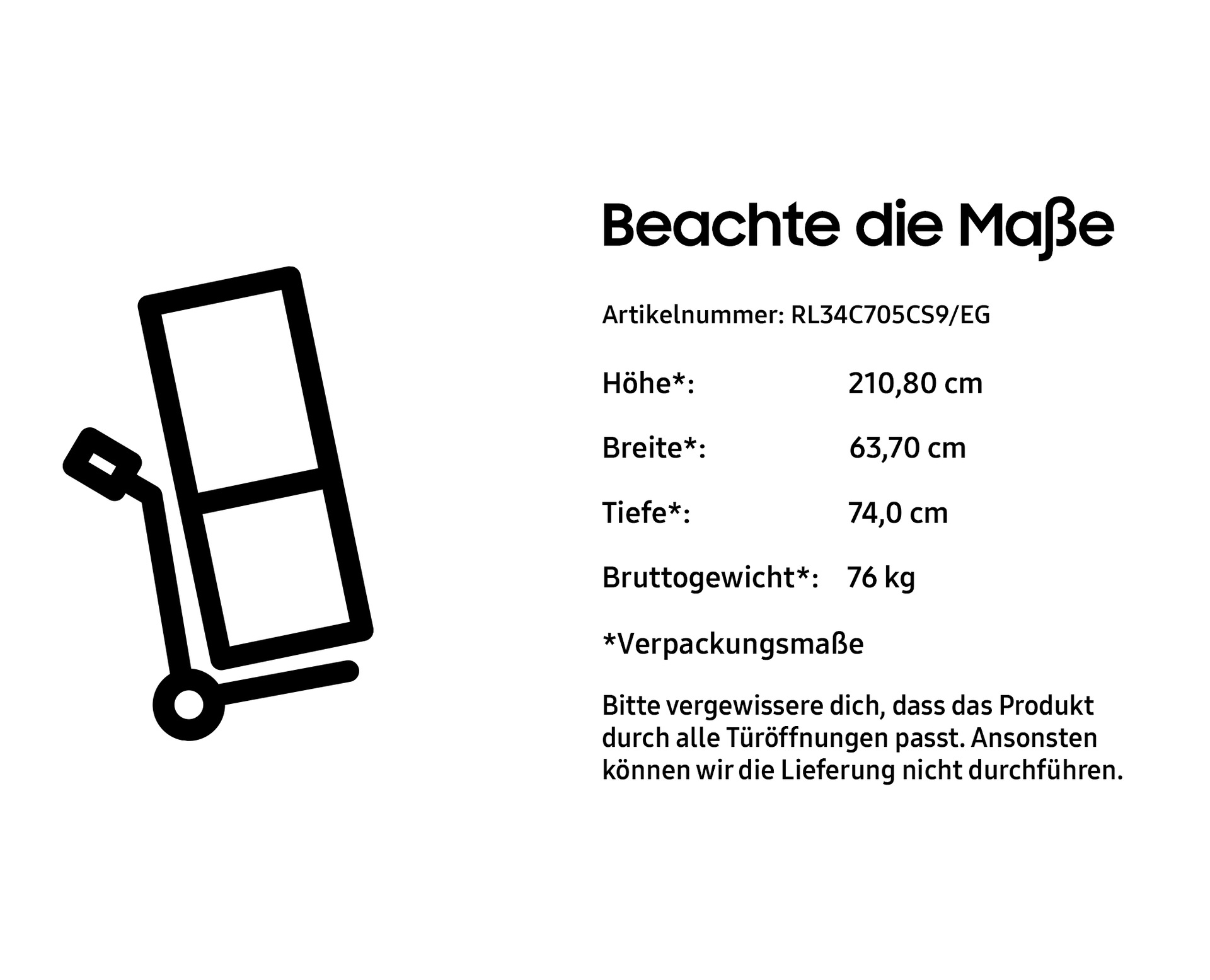 Kühl-Gefrierkombination, 185 cm, SpaceMax™ mit Metal Cooling und AI Energy Mode, EEK: C RL35CEX Silver