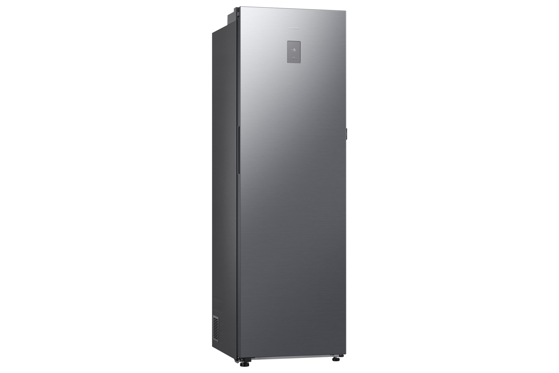 RZ80 Eintür-Gefriergerät, 186 cm, SpaceMax™ mit AI Energy Mode und automatischer Türöffnung, EEK: D L-Perspective Silver 