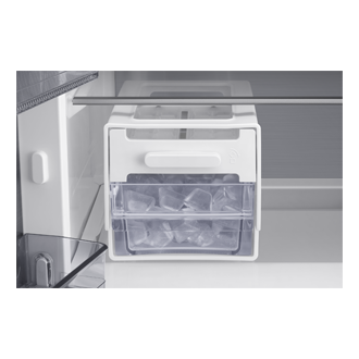 RZ80 Eintür-Gefriergerät, 186 cm, SpaceMax™ mit AI Energy Mode und automatischer Türöffnung, EEK: D Detail-Twist-ice-maker Silver 
