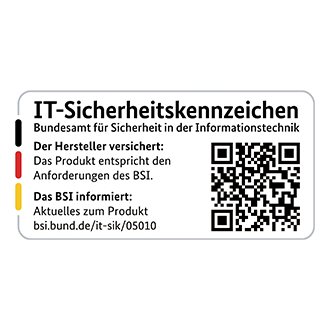 Gekennzeichnet mit dem IT-Sicherheitskennzeichen des BSI