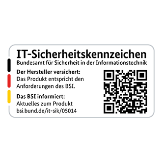 Gekennzeichnet mit dem IT-Sicherheitskennzeichen des BSI