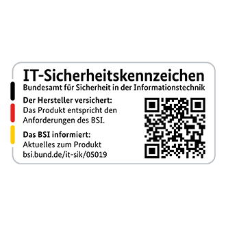 Gekennzeichnet mit dem IT-Sicherheitskennzeichen des BSI