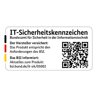 Gekennzeichnet mit dem IT-Sicherheitskennzeichen des BSI