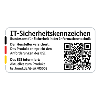 Gekennzeichnet mit dem IT-Sicherheitskennzeichen des BSI