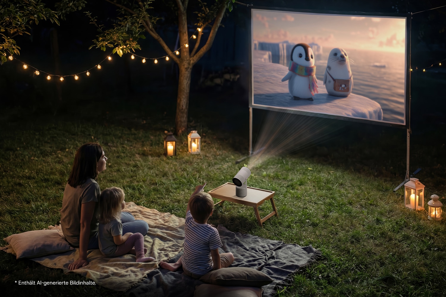 The Freestyle+ Full HD Mobiler Projektor (2026) Ceramic White