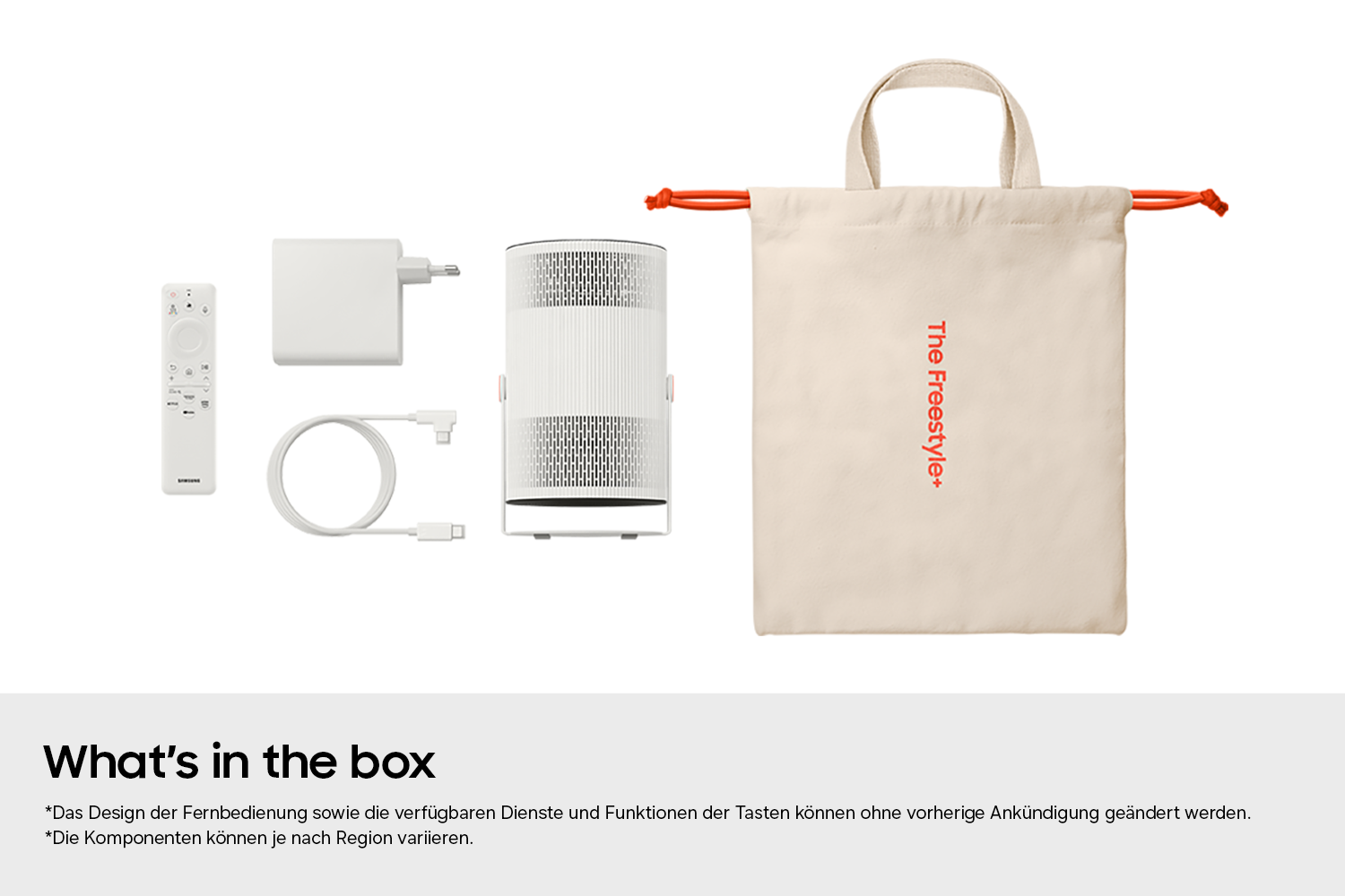 The Freestyle+ Full HD Mobiler Projektor (2026) Ceramic White