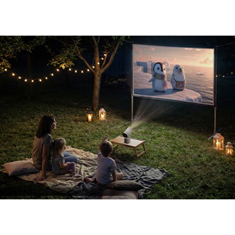 The Freestyle+ Full HD Mobiler Projektor (2026) Ceramic White