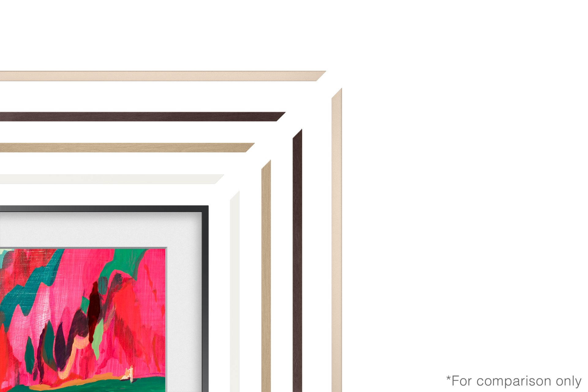 75 Zoll Customizable Frame VG-SCFF Detail2 Beige Wood 