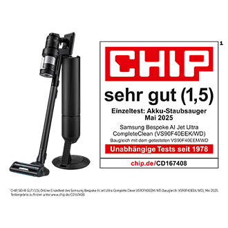 Bespoke AI Jet Ultra Akku+ CompleteClean, 1050 W Motorleistung, Satin Black Schwarz