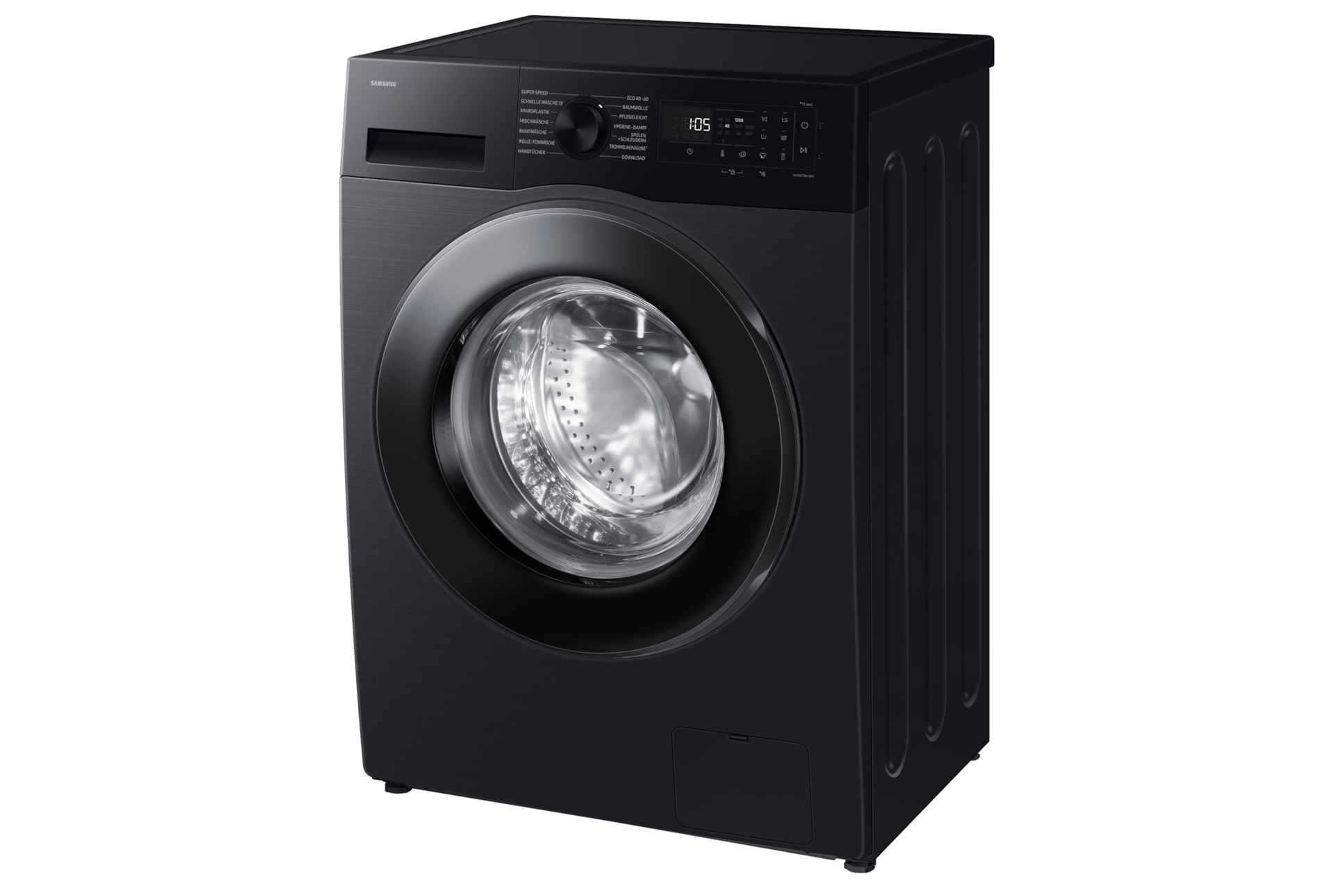 WW81FG5L32ABEG, WW5100F SLIM, Waschmaschine, SuperSpeed 39', AI Ecobubble, 8 kg, EEK: A R-Perspective Black 