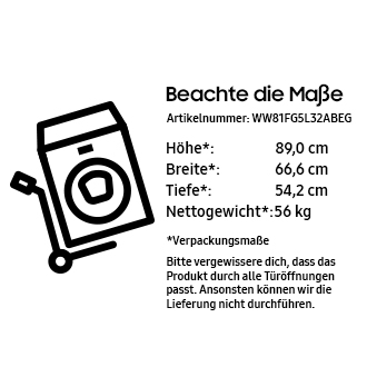 WW81FG5L32ABEG, WW5100F SLIM, Waschmaschine, SuperSpeed 39', AI Ecobubble™, 8 kg, EEK: A Schwarz