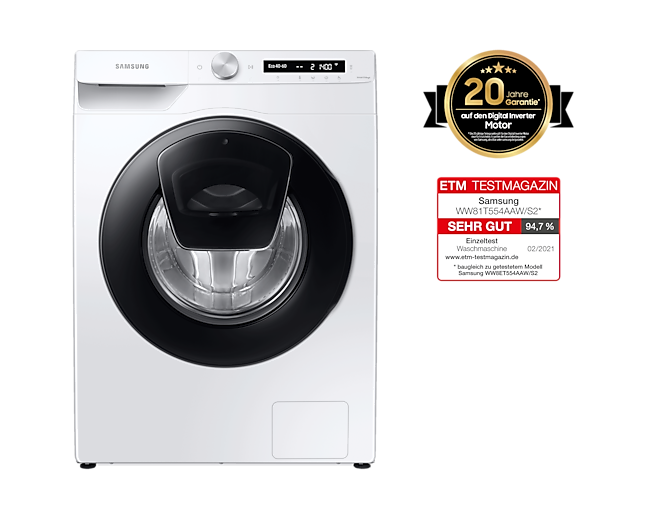 Waschmaschine AddWash™ 8 kg kaufen (WW81T554AAW/S2) | Samsung DE