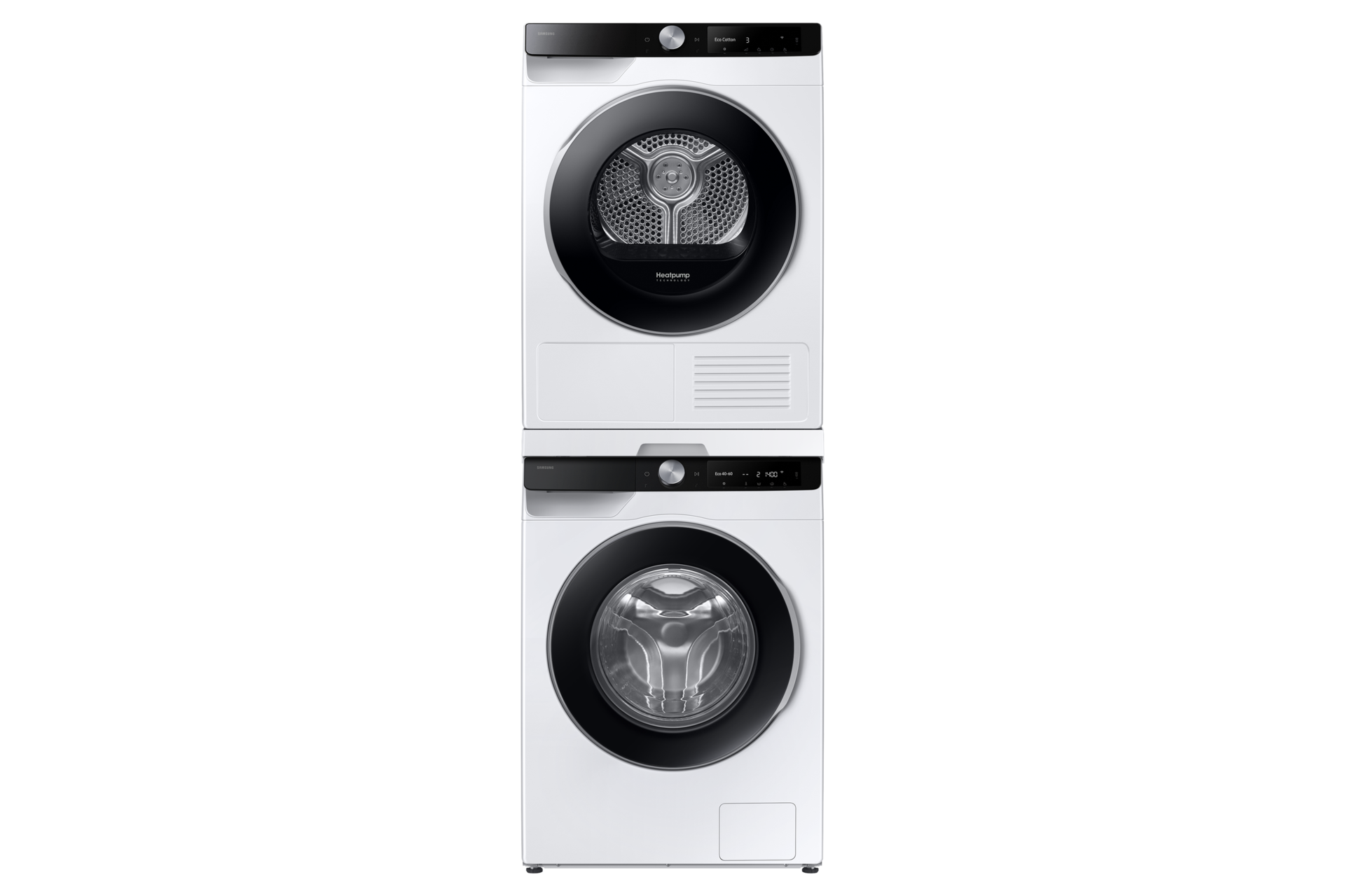 Laundry Dryer with A Energy Efficiency Rating and AI Dry+ Stack-Front-DoorClosed White 