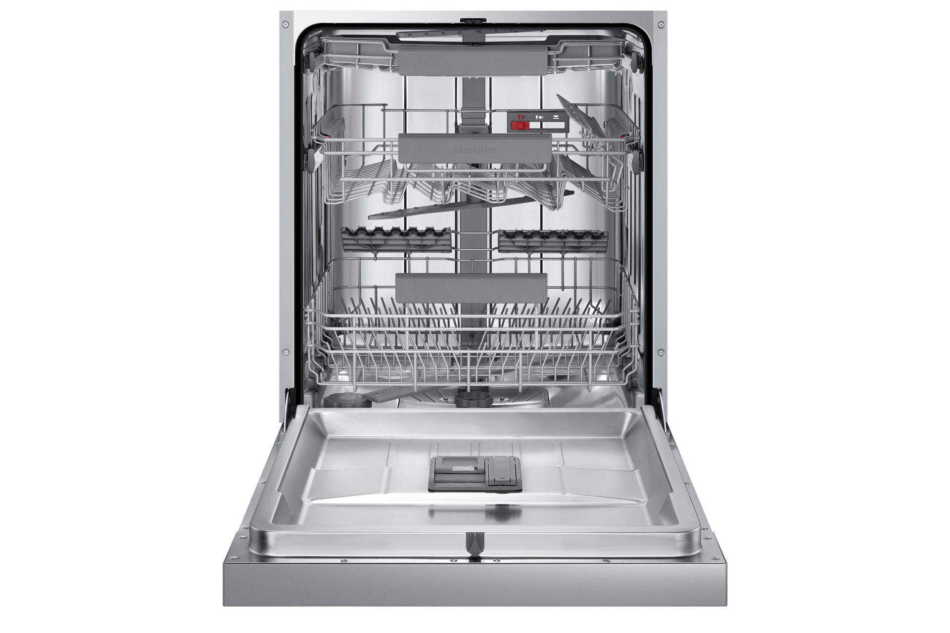 Fritstående opvaskemaskine med Auto Open Door 14 kuverter Front-Open2 Silver 