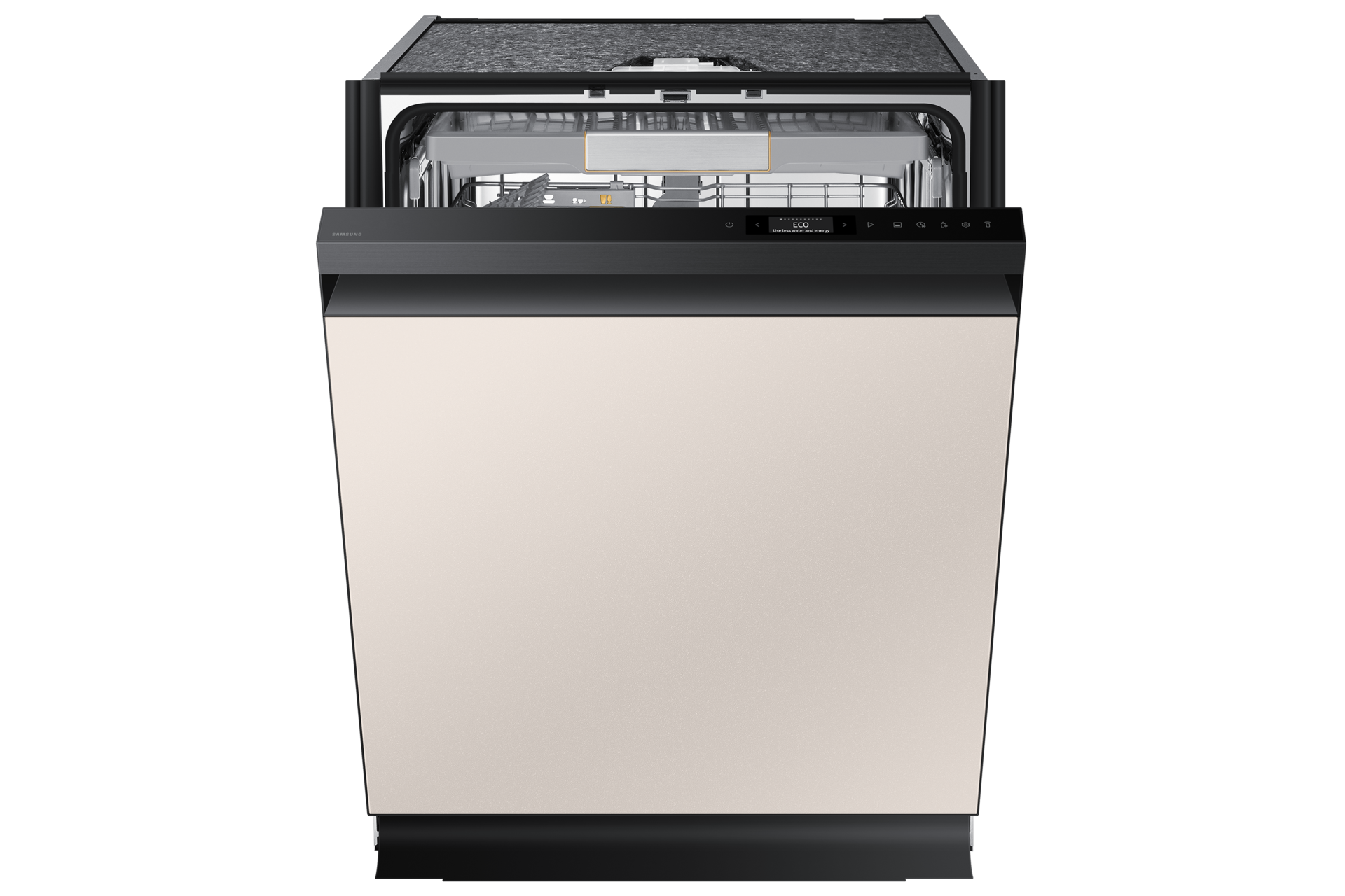 Indbygget opvaskemaskine med Water Jet Clean 14 kuverter (frontpanel DW-S24PEU påkrævet) Front-Open1 Satin Beige 