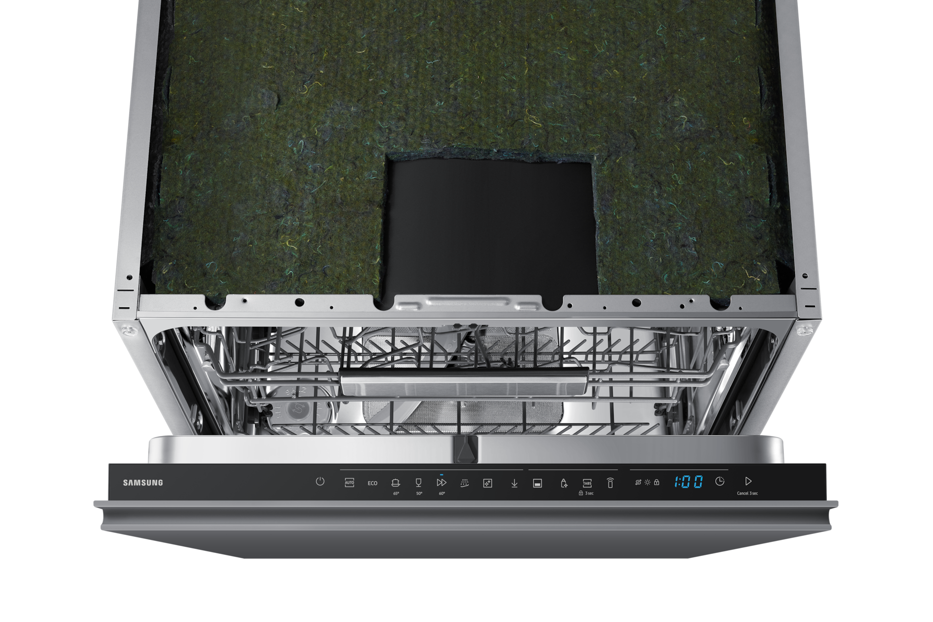 DW70HM24 Full Built-in Dishwasher Energy Efficiency Class C and Flex Load Control-Panel Gray 