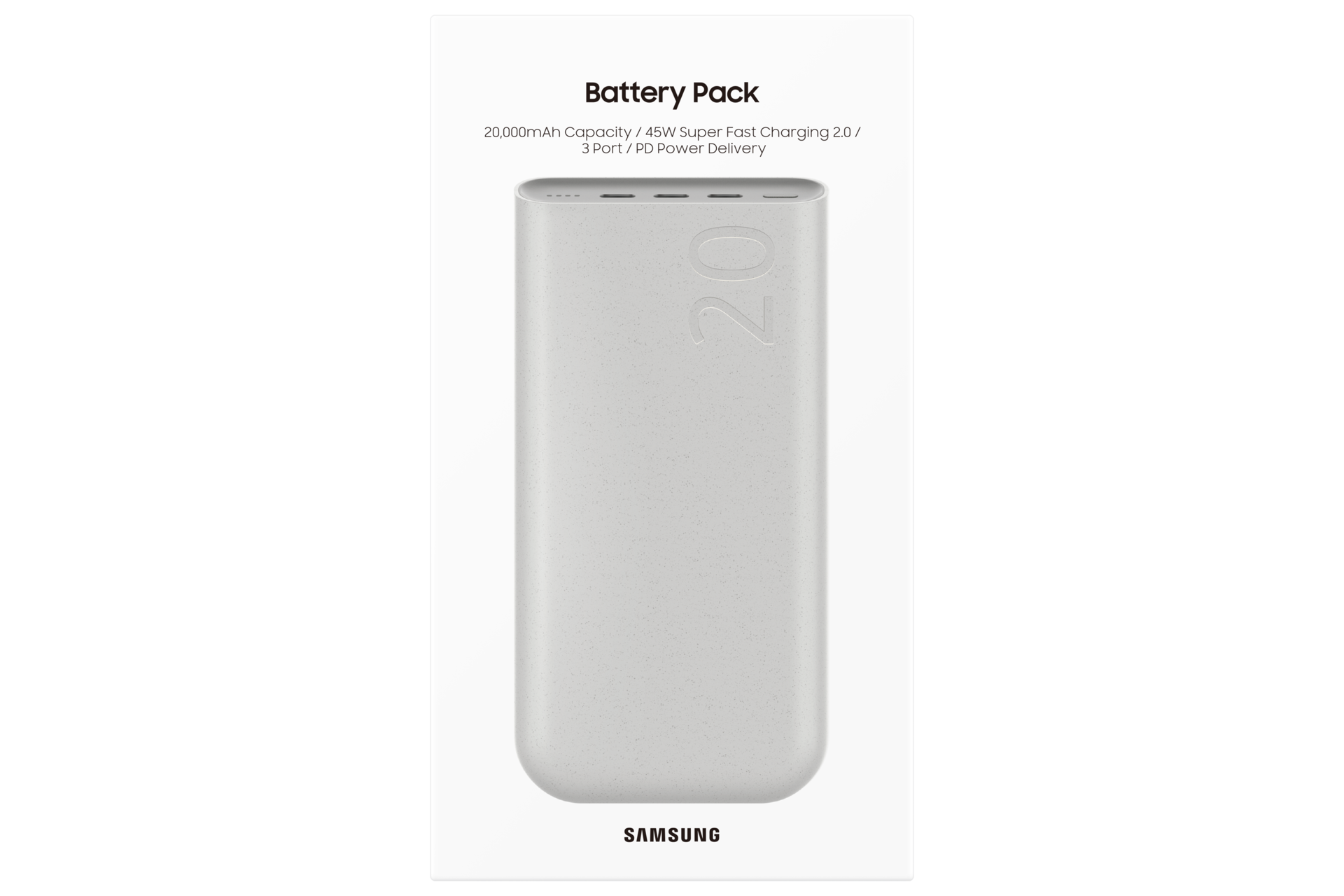 Battery Pack 20,000mAh Package Beige 