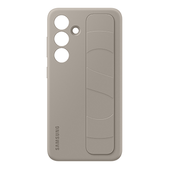 Galaxy S24 Standing Grip Case Front3 Taupe 