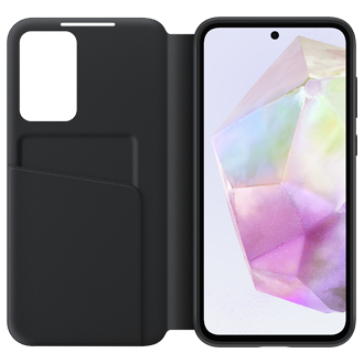 Galaxy A35 5G Smart View Wallet Case Front2 Black 