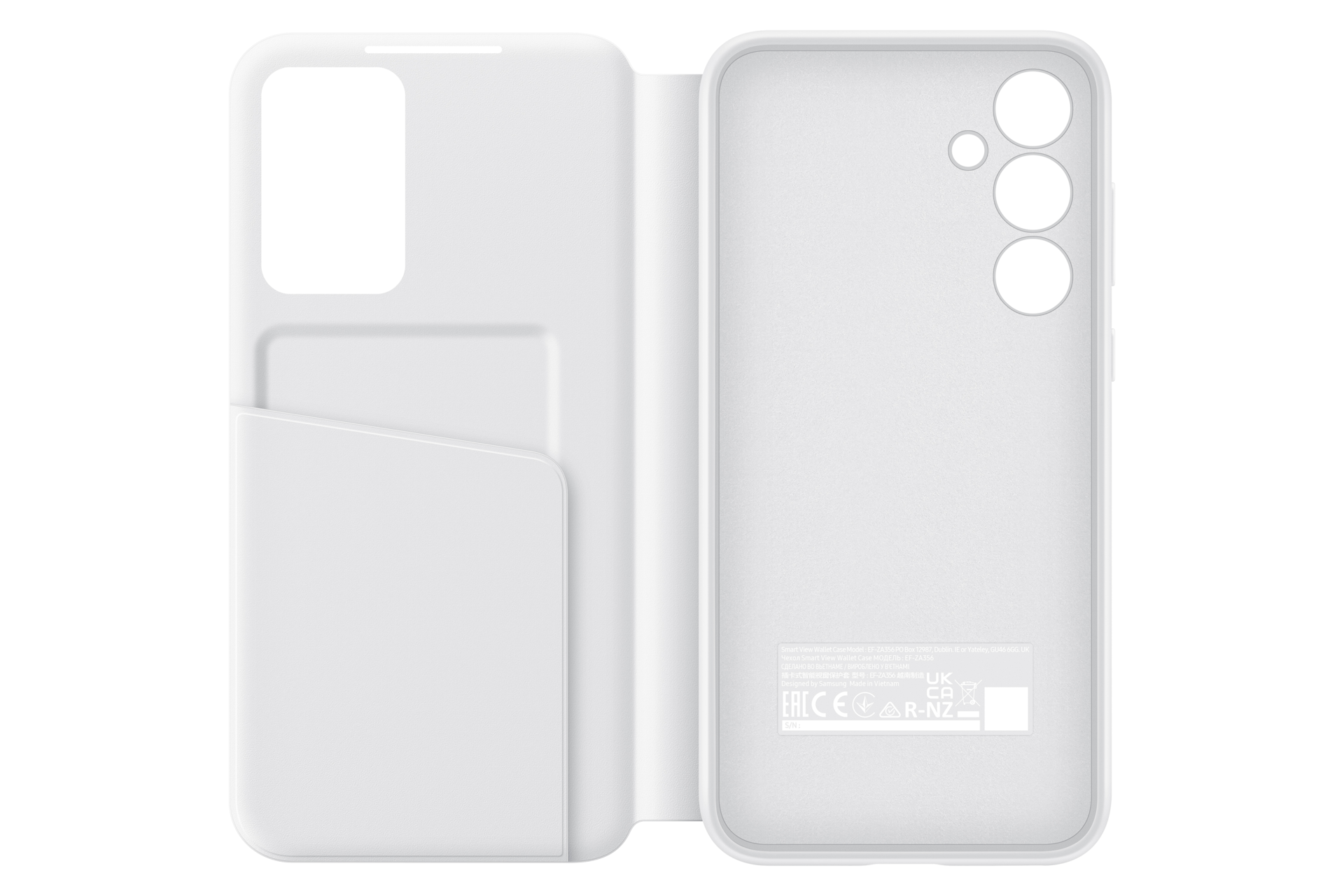 Galaxy A35 5G Smart View Wallet Case Front-Open White 